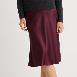 Wine red Silk Skirt NWT